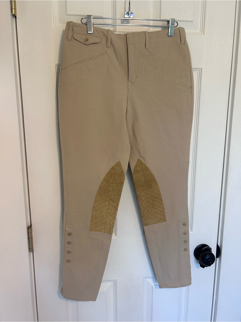 Ralph Lauren Tan Riding Breeches with Suede Knee Patches